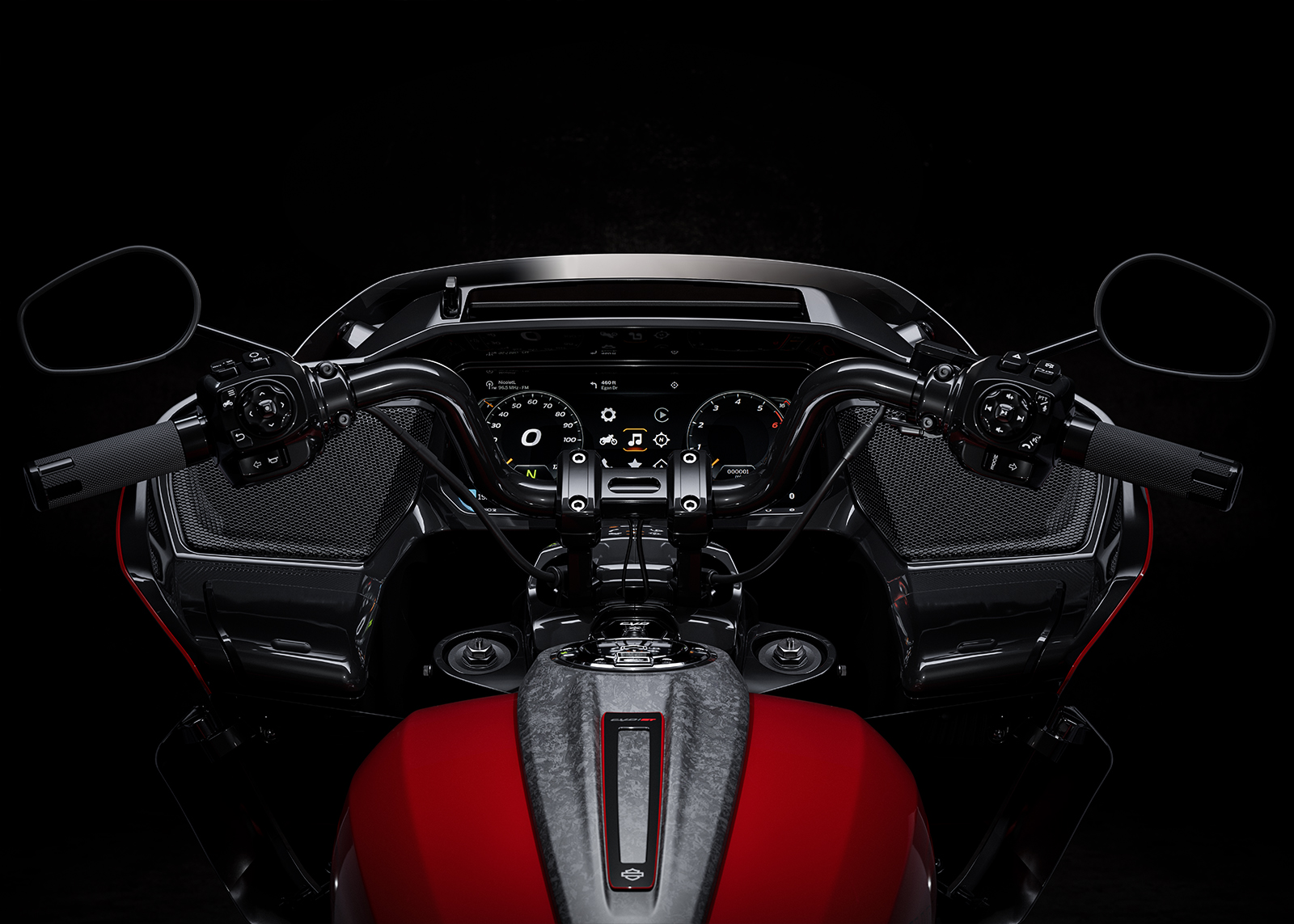 2025 CVO Road Glide ST motorcycle P&A tall risers + moto-bar