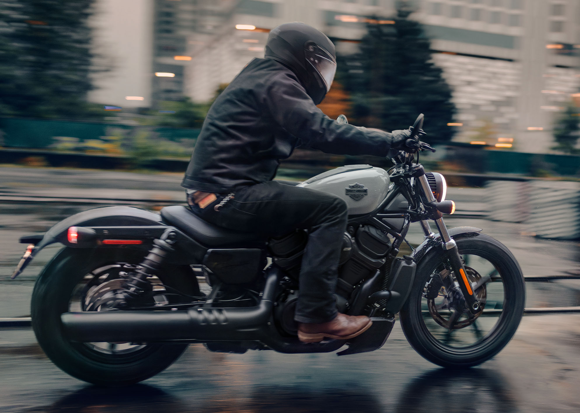 2025 Nightster motorcycle riding shot