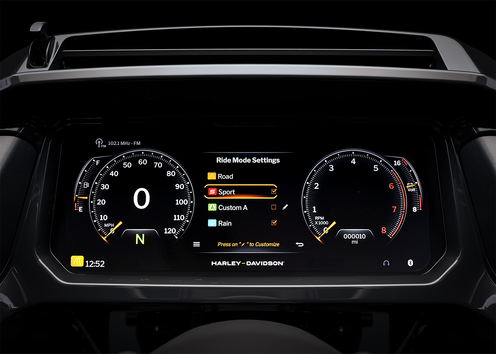 2025 Road Glide TFT display ride mode settings