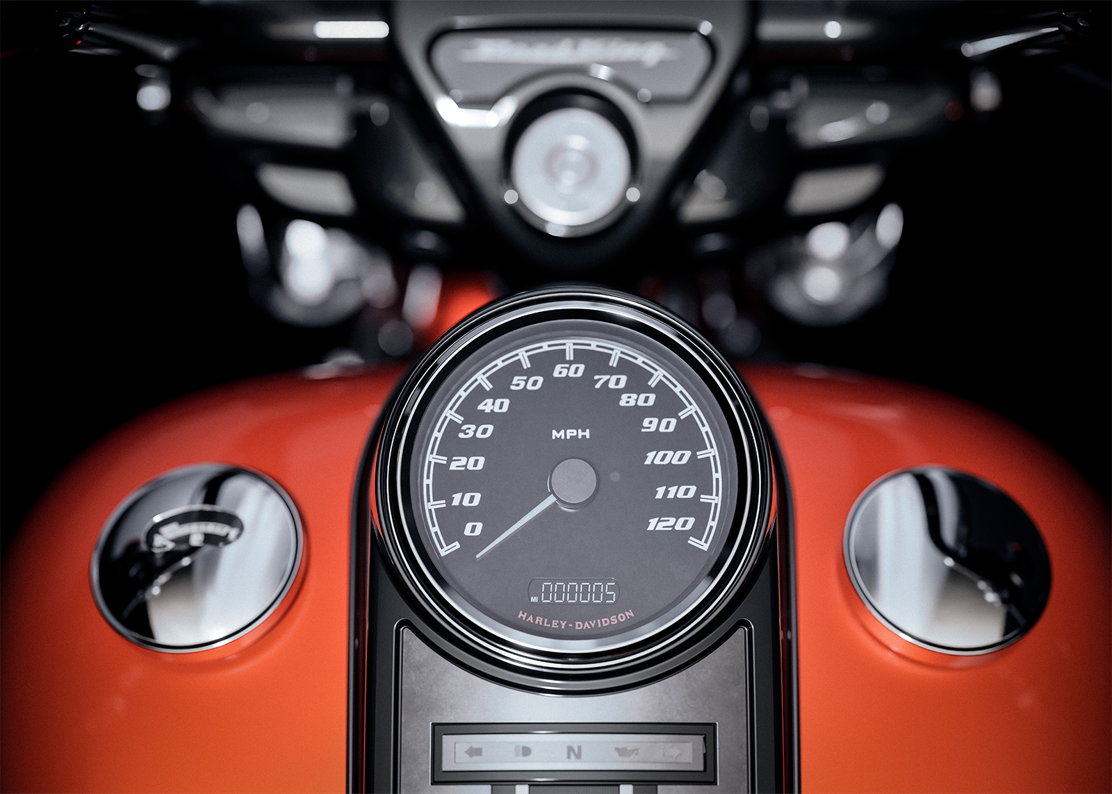 2025 Road King Special Close Up Shot Gauge