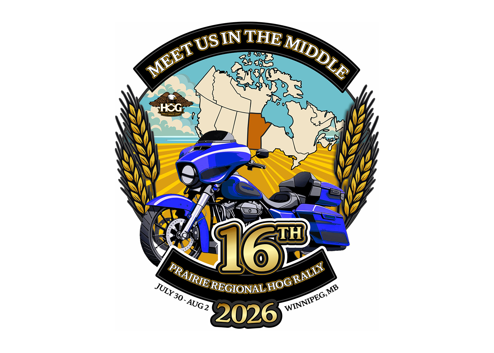 Meet Us In The Middle Hog Rally Banner